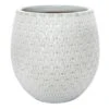Moonlight Tall White Ceramic Planter, 14.5" -Patio Furniture Sales Store moonlight tall white ceramic planter 14.5