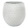 Moonlight Tall White Ceramic Planter, Small