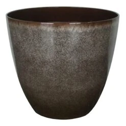 Mottled Brown Egg-Shaped Planter, 16"