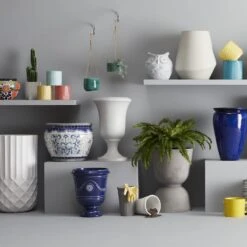 Multicolor Tuscan Tile Mosaic Planter, 15.5" -Patio Furniture Sales Store multicolor tuscan tile mosaic planter 15.5 2