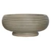 Natural Ribbed Low Bowl Planter, Large