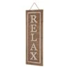 Natural Wooden Relax Outdoor Porch Sign, 36" -Patio Furniture Sales Store natural wooden relax outdoor porch sign 36