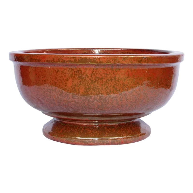 Omni Copper Red Bowl Planter, 16" 3 Omni Copper Red Bowl Planter, 16"