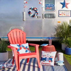 Outdoor Adirondack Chair, Red -Patio Furniture Sales Store outdoor adirondack chair red 1