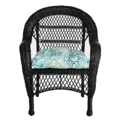 Outdoor Wicker Chair, Black -Patio Furniture Sales Store outdoor wicker chair black 2