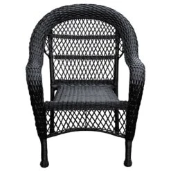 Outdoor Wicker Chair, Black -Patio Furniture Sales Store outdoor wicker chair black 4