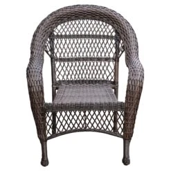 Outdoor Wicker Chair, Brown -Patio Furniture Sales Store outdoor wicker chair brown 1