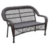 Outdoor Wicker Settee, Brown -Patio Furniture Sales Store outdoor wicker settee brown