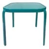 Painted Glass Top Teal Outdoor End Table, 16" 1 Painted Glass Top Teal Outdoor End Table, 16" -Patio Furniture Sales Store painted glass top teal outdoor end table 16