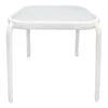 Painted Glass Top White Outdoor End Table, 16" -Patio Furniture Sales Store painted glass top white outdoor end table 16