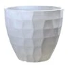 Piazza White Planter, 14" -Patio Furniture Sales Store piazza white planter 14