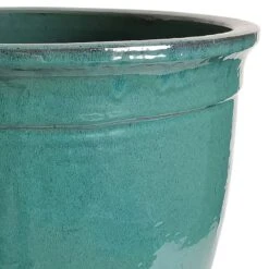 Primo Turquoise Planter, Medium -Patio Furniture Sales Store primo turquoise planter medium 1