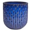 Providence Blue Dimpled Round Pot, Medium -Patio Furniture Sales Store providence blue dimpled round pot medium