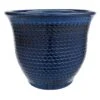 Providence Blue Honeycomb Planter, Large -Patio Furniture Sales Store providence blue honeycomb planter large