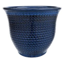 Providence Blue Honeycomb Planter, Large