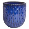 Providence Blue Round Dimpled Pot, Small -Patio Furniture Sales Store providence blue round dimpled pot small