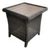 Providence Glendale Hand-Woven Rattan Outdoor End Table -Patio Furniture Sales Store providence glendale hand woven rattan outdoor end table
