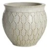 Providence White Glazed Barbed Wire Pot, Large