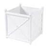 Providence White Wooden Planter, Medium -Patio Furniture Sales Store providence white wooden planter medium