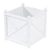 Providence White Wooden Planter, Small -Patio Furniture Sales Store providence white wooden planter small