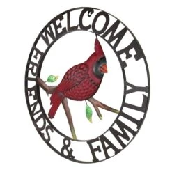 Red Cardinal Metal Outdoor Wall Decor, 22" -Patio Furniture Sales Store red cardinal metal outdoor wall decor 22 1