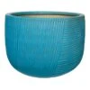 Reed Turquoise Ceramic Planter, 11.8" -Patio Furniture Sales Store reed turquoise ceramic planter 11.8