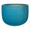 Reed Turquoise Ceramic Pot, 7" -Patio Furniture Sales Store reed turquoise ceramic pot 7