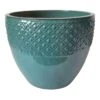 Ross Turquoise Planter, 15" -Patio Furniture Sales Store ross turquoise planter 15