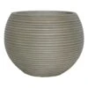 Round Natural Ribbed Planter, Small -Patio Furniture Sales Store round natural ribbed planter small