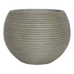 Round Natural Ribbed Pot, Medium