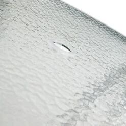 Round Water Wave Glass Top Outdoor Dining Table, White -Patio Furniture Sales Store round water wave glass top outdoor dining table white 2