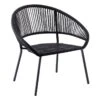 Round Wicker Outdoor Lounge Chair, Black -Patio Furniture Sales Store round wicker outdoor lounge chair black