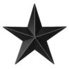Rustic Black Metal Star Outdoor Wall Decor, 36"