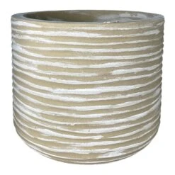 Sand White Wash Lagoon Planter, 17.3"