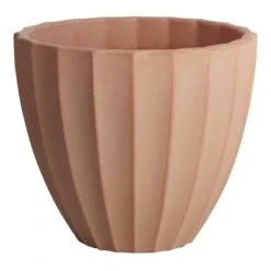 Scalloped Natural Clay Planter, 13"