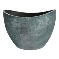 Shiloh Grey Wave Angled Planter, Small