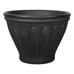 Slate Grey Baccellato Bell Planter, 11.5"