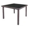 Smoke Glass-Top Outdoor Wicker Table, 42" -Patio Furniture Sales Store smoke glass top outdoor wicker table 42