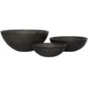 Smooth Dark Grey Concrete Bowl Planter, 8" -Patio Furniture Sales Store smooth dark grey concrete bowl planter 8