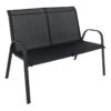 Stackable Black Sling Patio Settee -Patio Furniture Sales Store stackable black sling patio settee