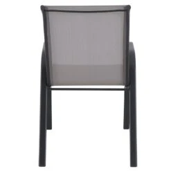 Stackable Grey Sling Patio Chair -Patio Furniture Sales Store stackable grey sling patio chair 5