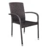 Stackable Outdoor Brown Wicker Chair