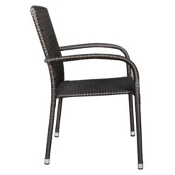 Stackable Outdoor Brown Wicker Chair -Patio Furniture Sales Store stackable outdoor brown wicker chair 2