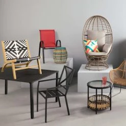 Stackable Red Sling Patio Chair -Patio Furniture Sales Store stackable red sling patio chair 3