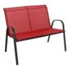 Stackable Red Sling Patio Settee -Patio Furniture Sales Store stackable red sling patio settee