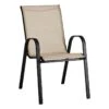 Stackable Taupe Sling Patio Chair -Patio Furniture Sales Store stackable taupe sling patio chair