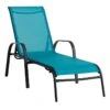 Stackable Teal Sling Outdoor Chaise Lounge Chair -Patio Furniture Sales Store stackable teal sling outdoor chaise lounge chair