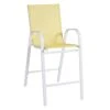 Stackable Yellow Sling Patio Barstool With White Frame -Patio Furniture Sales Store stackable yellow sling patio barstool with white frame