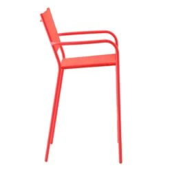 Sunny Club Coral Textilene Stackable Outdoor Barstool -Patio Furniture Sales Store sunny club coral textilene stackable outdoor barstool 2