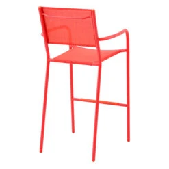 Sunny Club Coral Textilene Stackable Outdoor Barstool -Patio Furniture Sales Store sunny club coral textilene stackable outdoor barstool 4